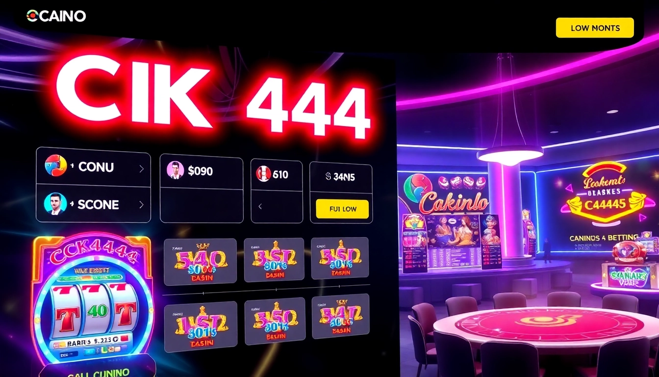 Engage players with CK4444 bet strategies on sleek casino screens, highlighting gaming action and betting options for online success.