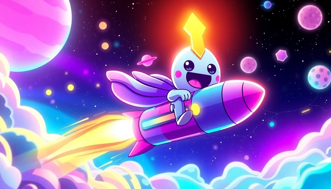 Solana Meme Coin actively engaging community with vibrant blockchain-themed artwork designed to